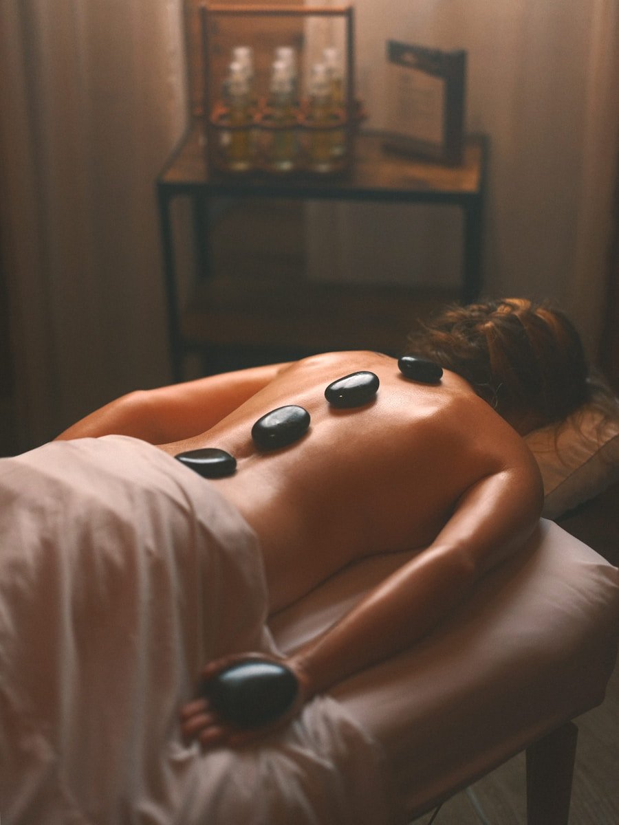 Relaxation massage in a calm, private treatment room